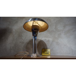 Prachtig herstelde Art-Deco tafellamp - chroom