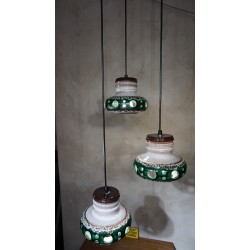 Mooie keramieken hanglamp - Herda - groen