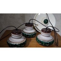 Mooie keramieken hanglamp - Herda - groen