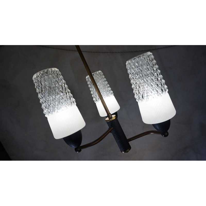Hele mooie driedubbele vintage hanglamp