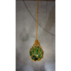 Mooie hangkruik in touw - groen glas