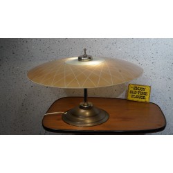 Prachtige Art Deco tafellamp - glazen kap