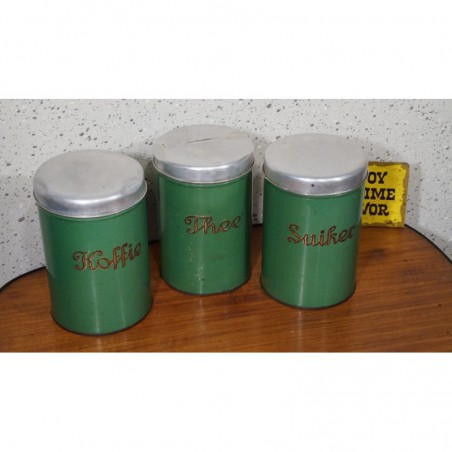 Mooie set keukenblikken - Koffie, Thee, Suiker
