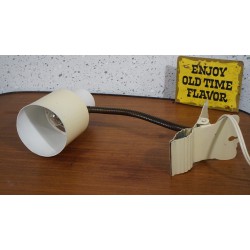 Vintage hala Zeist klemlampje - geel-wit