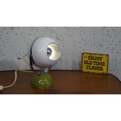 Mooi vintage tafellampje - bol - groen-wit