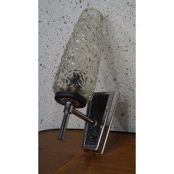Mooi vintage wandlampje - metaal glas