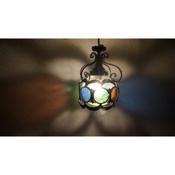 Bijzondere kleurrijke hanglamp - lantaarn