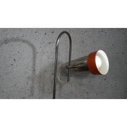 Prachtige vintage design vloerlamp - spot - chroom - oranje