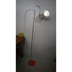 Prachtige vintage design vloerlamp - spot - chroom - oranje