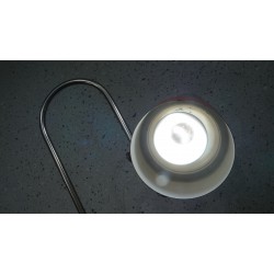 Prachtige vintage design vloerlamp - spot - chroom - oranje