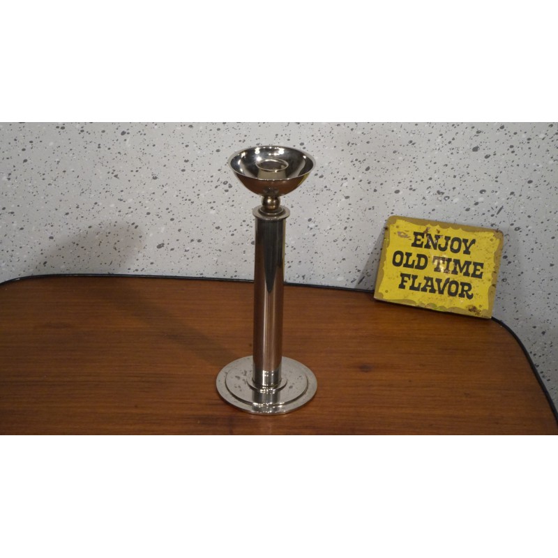 Mooie verzilverde (Art-Deco) kandelaar