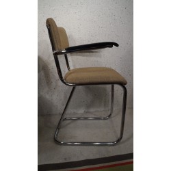 Set van 4 vintage jaren 80 chromen buisframe stoel