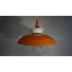 Hele mooie vintage design hanglamp - glas metaal