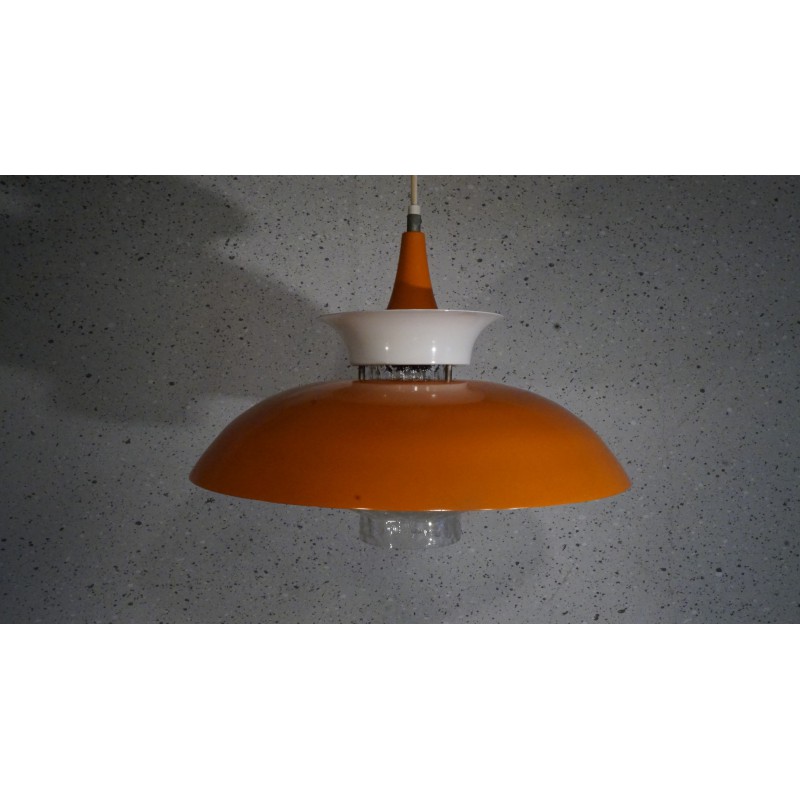 Hele mooie vintage design hanglamp schalen - metaal - glas