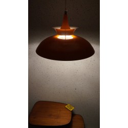 Hele mooie vintage design hanglamp - glas metaal