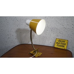 Vintage hala Zeist klemlampje - Geel Wit