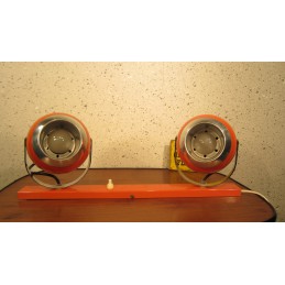 Hele mooie dubbele "eyeball" wandlamp - oranje