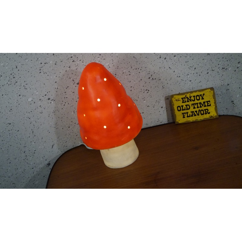 Prachtige vintage HEICO tafellamp - paddenstoel - kunststof