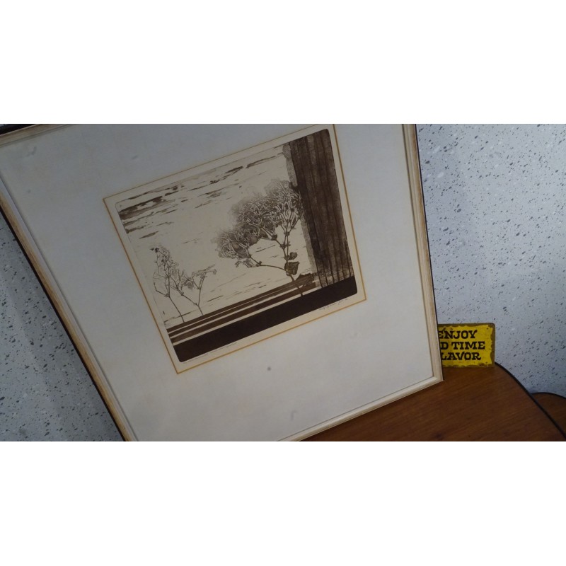 Landelijke ets Roelof Bijleveld - 1986