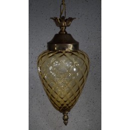 Prachtige klassieke glazen honinggraat hanglamp