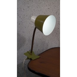 Vintage hala Zeist klemlampje - groen-wit