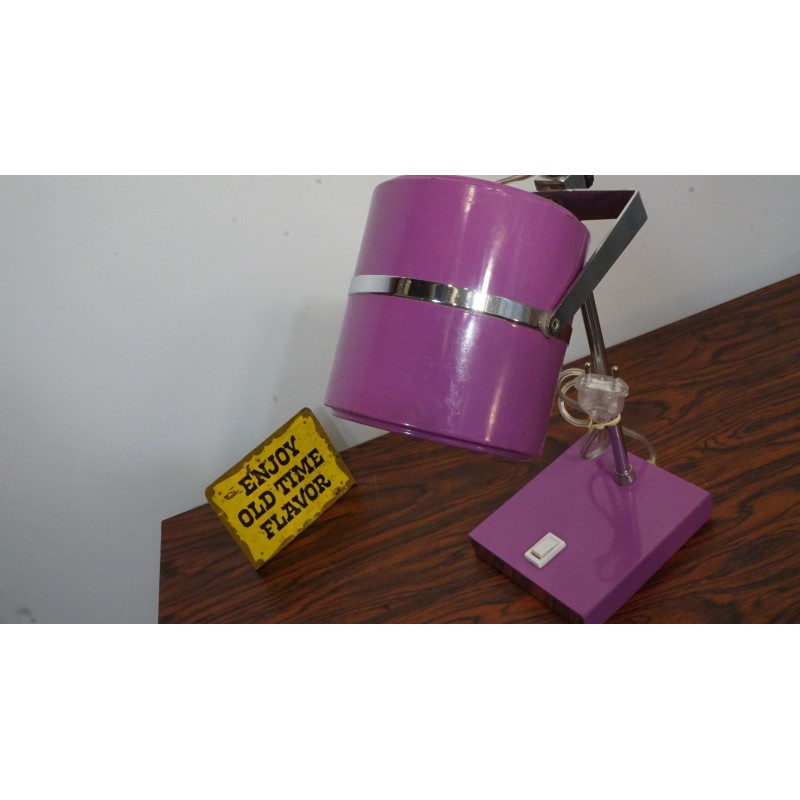Prachtige paars vintage design tafellamp - Elma