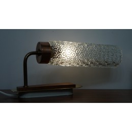 Leuk vintage wandlampje - honinggraat glas