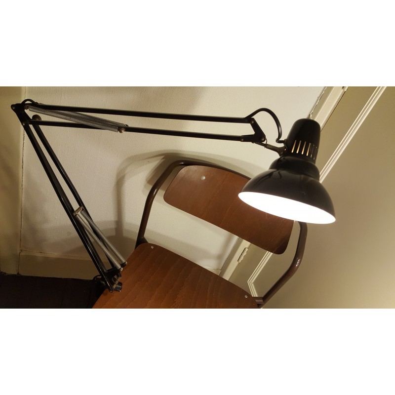 Prachtige Luxo L-1 Angelpoise lamp - Jac Jacobsen - Noorwegen - schaarlamp - zwart