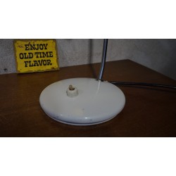 Mooie vintage industriële bureaulamp - wit - metaal