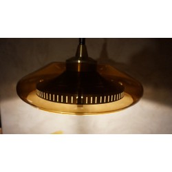 Prachtige vintage hanglamp - plexiglas - aluminium
