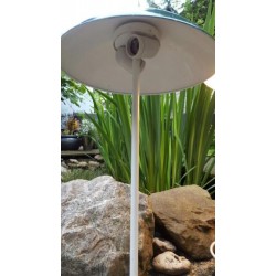 Vintage (60s) Tuinverlichting paddestoelen met groene kap