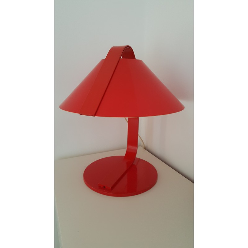 Mooi rood is niet lelijk – Rode vintage designlamp in mooie staat